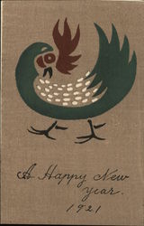 A Happy New Year 1921 Japan Postcard Postcard