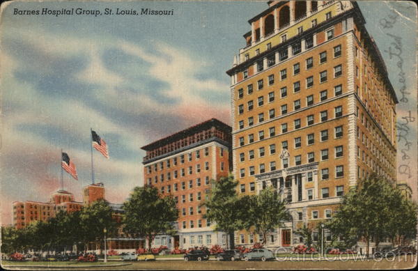 Barnes Hospital Group St Louis Mo Postcard