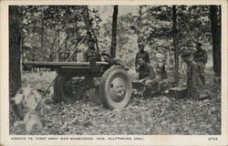 French 75, First Army War Maneuvers, 1939, Plattsburg Area Postcard Postcard Postcard