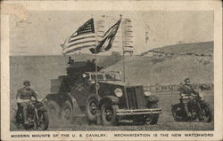 Modern Mounts of the U.S. Calvary, Mechanization is the New Watchword Army Postcard Postcard Postcard