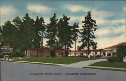 Anacortes Motor Court Washington Postcard Postcard Postcard