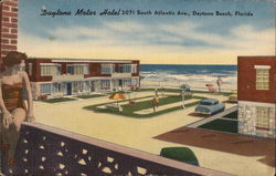 Daytona Motor Hotel, 2071 South Atlantic Ave. Postcard