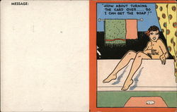 Comic with Lady in the Tub Postcard