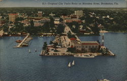 Tropical City Yacht Basin Postcard