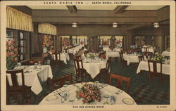 Santa Maria Inn - The Inn Dining Room California Postcard Postcard Postcard