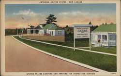 United States Customs and Immigration Inspection Station Postcard