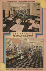 Zed Francis Restaurant and Grocery Uniontown, PA Postcard Postcard Postcard