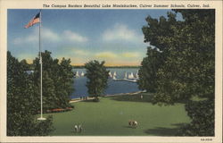 Campus Borders Beautiful Lake Maxinkuckee Postcard