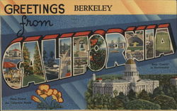 Greetings from Berkeley, California Postcard Postcard Postcard