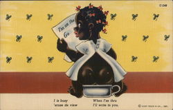 I'm On the Go Black Americana Postcard Postcard Postcard