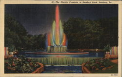 Electric Fountain in Hershey Park Postcard