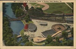 A Section of the Amusement Center of Hershey Park Pennsylvania Postcard Postcard Postcard