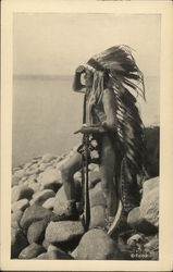 Ogamah, Ojibway Indian Postcard