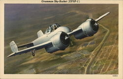 Grumman Sky-Rocket (XF5F-1) Military Postcard Postcard Postcard