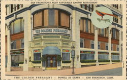 The Golden Pheasant, San Francisco's Most Favorably Known Restaurant California Postcard Postcard Postcard