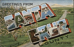 Greetings from Santa Cruz Postcard