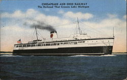 Chesapeake and Ohio Railway Ferry Postcard