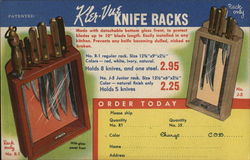 Kler-Vue Knife Racks Postcard