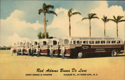 Red Adams Sightseeing Buses De Luxe Postcard