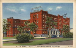 Alta Vista Hotel Colorado Springs, CO Postcard Postcard Postcard