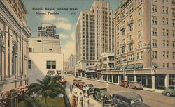 Flagler Street, looking West Postcard