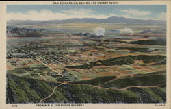 San Bernardino, Colton and Nearby Towns California Postcard Postcard Postcard