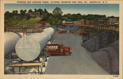 Storage and Loading Yards, Citizens Transfer and Coal Co. Asheville, NC Postcard Postcard Postcard