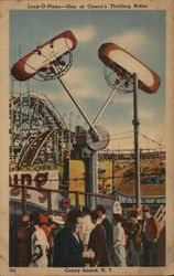 Loop-O-Plane - One of Coney's Thrilling Rides Postcard