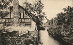 Old Factory and Mill Dam Postcard