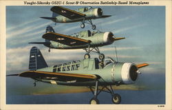 World War II Planes Postcard