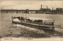 London Life... L.C.C. Steamer Steamers Postcard Postcard