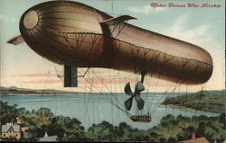 Motor Driven War Airship Postcard