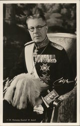 His Majesty King Gustaf VI Adolf of Sweden Postcard