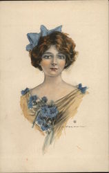 Portrait of a young woman Postcard