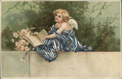 Cherub holding a book Postcard