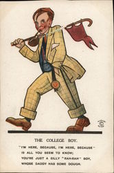 The College Boy Postcard