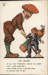 The Golfer Postcard