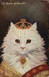 "The Queen of Hearts" Cats Postcard Postcard