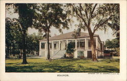 Beauvoir - White Structure with Broad Staircase and Pillars 1907 Jamestown Exposition Postcard Postcard