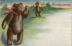 Come, birdie, come Bears Postcard Postcard