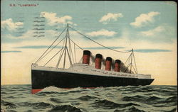 S.S. "Lusitania" Cruise Ships Postcard Postcard