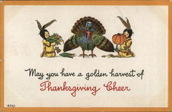 Thanksgiving Cheer Turkeys Postcard Postcard