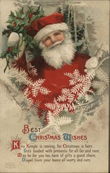 Best Christmas Wishes Santa Claus Postcard Postcard