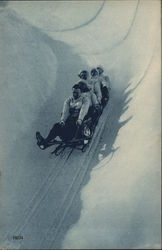 Bobsledding Postcard