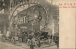 FIAT au Salon de l'Automobile 1906 Cars Postcard Postcard