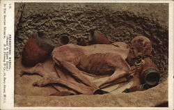 Prehistoric Burial, Found In Upper Egypt Death Postcard Postcard