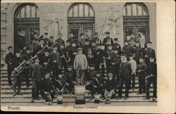 High school marching band - Romania Postcard