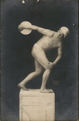 The Discobolus Sculpture & Carving Postcard Postcard