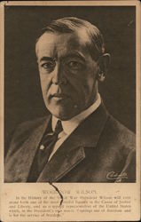 Woodrow Wilson Presidents Postcard Postcard