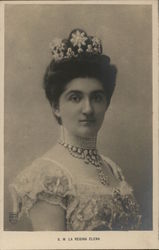 S. M. La Regina Elena of Montenegro Royalty Postcard Postcard